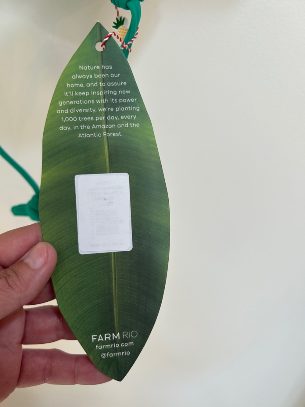 FARM Rio Green Textured Triangle Bikini Top - Picture 2 of 4